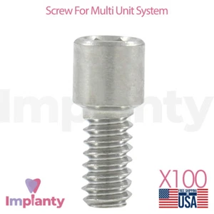 100x Tornillo Dental para Multi Unidad 1.6mm Tornillo Plataforma Prótesis Titanio 4.0mm - Imagen 1 de 4