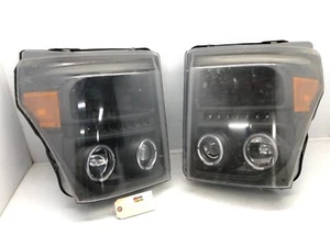 2011-2016 FORD F250 F350 FRONT HEADLIGHT HEADLAMP LEFT & RIGHT SET X2 - Picture 1 of 19