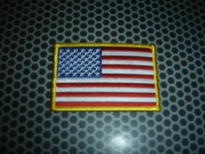 USA Flag-Patch-(3,5 x 2,5) - Picture 1 of 2