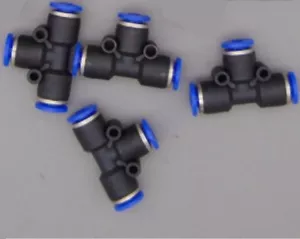 3 Wege 8mm Pneumatik T Steckverteiler Schnellverschraubung Verbinder Rohr PE-08 T-Stück - Bild 1 von 1