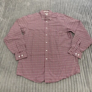 VTG LL Bean Shirt Mens S Red Plaid Preppy Classic Work Casual Classic Core Y2K - Picture 1 of 9