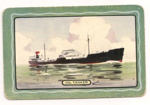 VINTAGE COLES SWAP CARD NAMED SHIP OIL TANKER