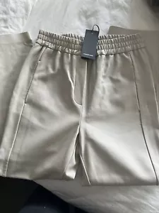 Country Road Pants Faux Leather Jogger Pants Stone Beige Size 10 BNWT - Picture 1 of 2