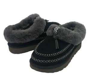 UGG TASMAN ALPINE WOMEN SLIPPERS SUEDE BLACK US 9 /UK 7 /EU 40 - Picture 1 of 5