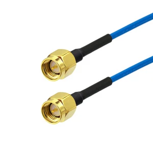 SMA Male to SMA Male 0.047" Semi-flexible Coax Coaxial Pigtail Extension Cable - Picture 1 of 3