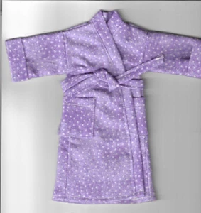 Ropa casera para muñeca-púrpura con lunares franela estampado bata se adapta a Ken/Barbie/ELF R6 - Imagen 1 de 1