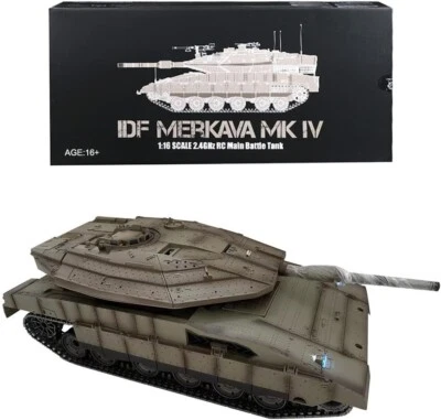 HENGLONG Heng Long 1/16 RC Tank IDF Merkava Mk IV Israeli Military Model BB IR Smoking UK