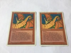 2 x Shivan Dragon Magic the gathering card - Picture 1 of 4