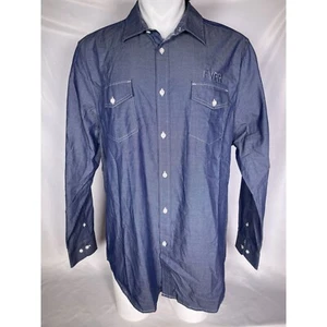 FIVE FOUR RISTO Blue Casual Button Down Longsleeve Shirt Men's XXL NWT - Picture 1 of 11