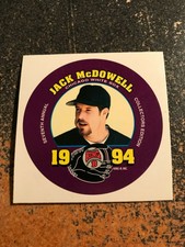Jack McDowell White Sox 1994 King B HAND CUT SQUARE PROMO POSTER CARD