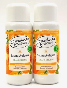 2er Pack Dresdner Essenz Sauna-Aufguss Orange Honig 2 x 250ml - Bild 1 von 2