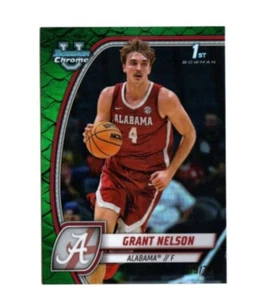 2024-25 Bowman University Chrome Grant Nelson Reptilian Green Refractor /75 - Picture 1 of 1