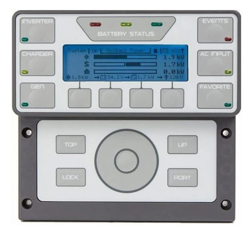 Pantalla y controlador del sistema Outback Power MATE3S - conectado a la red Foto 1 de 1