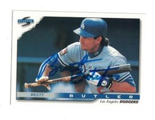Brett Butler Signed Autographed 1996 Score Card Los Angeles Dodgers