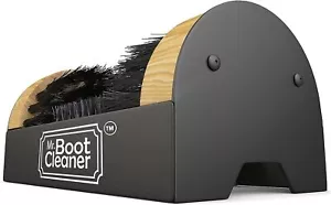 Heavy Duty Wooden Shoe Brush Cleaner Outdoor Floor Mount or Portable, Black - Picture 1 of 10