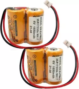 MR-BAT6V1 2CR17335A WK17 Battery for M80 Driver MR-J4 servo System 6V 1650mAh 2x - Picture 1 of 6