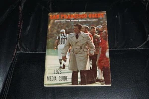 VINTAGE 1973 SAN FRANCISCO 49ERS NFL FOOTBALL MEDIA GUIDE NEAR MINT - Picture 1 of 2