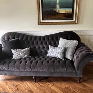 furniture used couch, club UPH PT 96" SOFA CHARCOAL - Picture 1 of 2