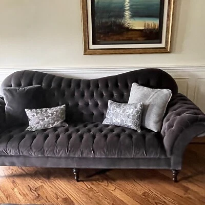 furniture used couch, club UPH PT 96" SOFA CHARCOAL - Image 1 of 2