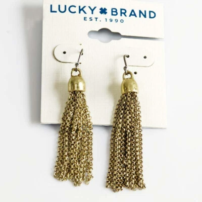 Pendientes colgantes de borla boho marca Lucky 62 mm retro para mujer fiesta vacaciones joyería Foto 1 de 3