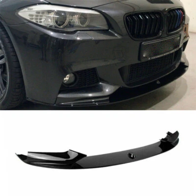 Gloss Black For 2011-2015 2016 BMW F10 F11 5 Series M Sport Front Bumper Lip ABS - Image 1 of 4