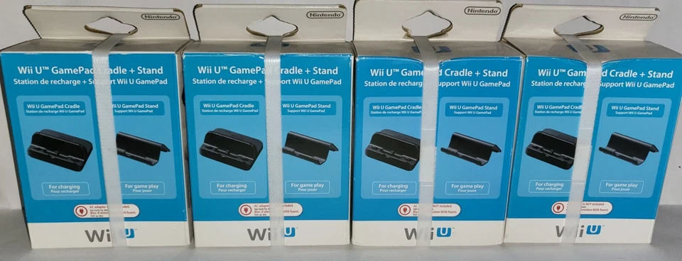 Nintendo Wii U WiiU Gamepad Cradle Stand Ricarica Dock Wup-014 Wup-016 Nero