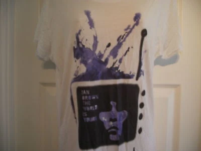 *NEW TAGGED* AMPLIFIED ELEGANTLY WAISTED IAN BROWN STONE ROSES TOP WHITE M 10 - Image 1 of 4