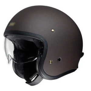 Shoei J.O Matt Brown Open Face Motorcycle Helmet jo - Picture 1 of 3