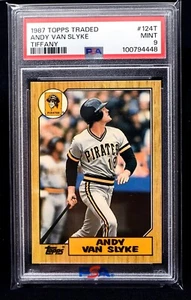 1987 Topps Traded Tiffany Andy Van Slyke #124T - 1° carta pirati - PSA 9 - MINT - Foto 1 di 1