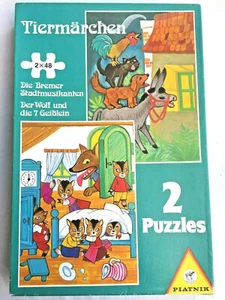 Tiermärchen 2x 48 Teile Puzzle - Imagen 1 de 6