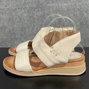 Sandali Miz Mooz Cece pelle avorio comodi zeppe cinturino zip taglia 39 8,5 - Foto 1 di 15