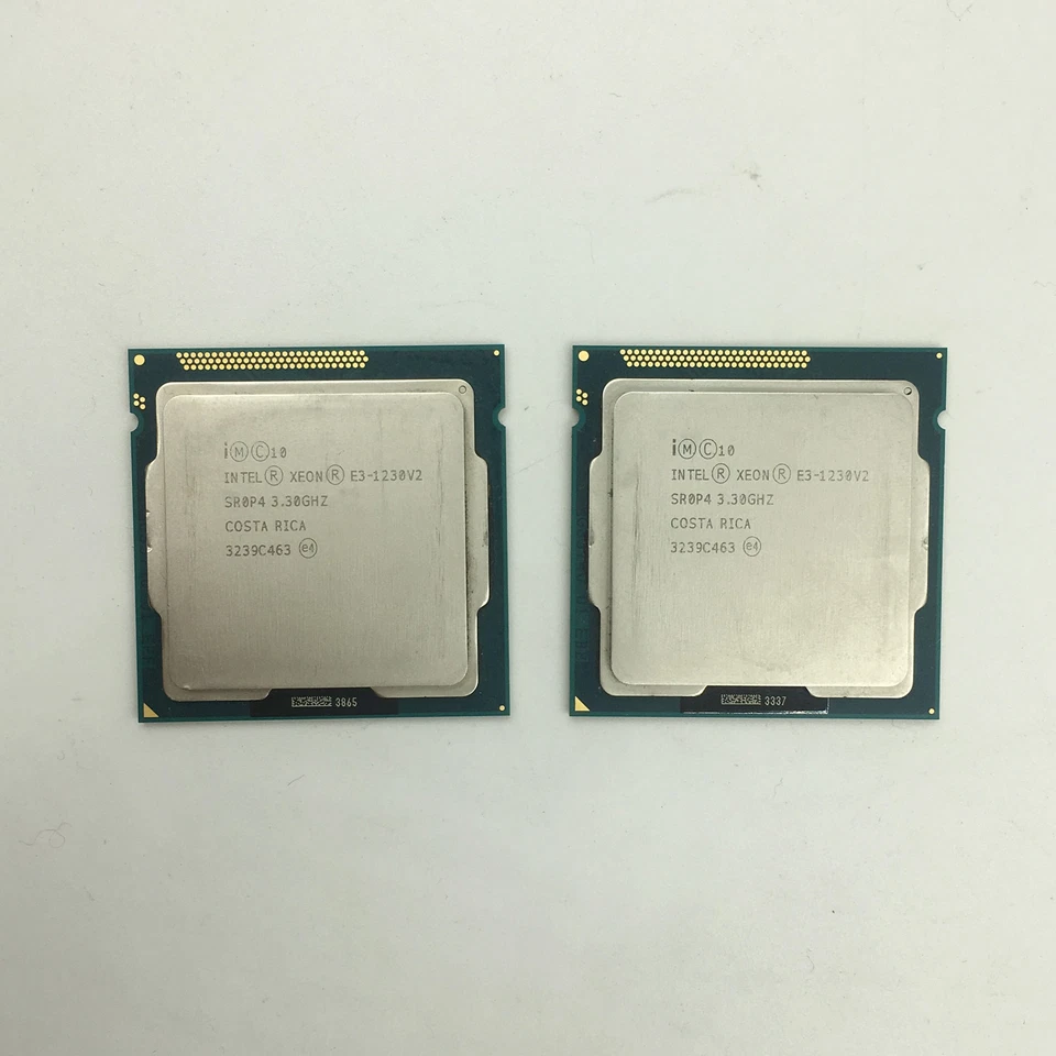 2pcs Intel Xeon E3-1230 V2 3.3GHz Quad-Core SR0P4 5.0GT/s LGA1155 CPU Processor  - Image 1 of 2