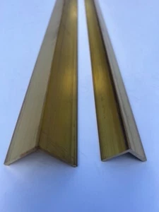 Brass Angle L Shaped 1" or 1 1/2" x 600mm Grade CZ121 Equal Angle Edge - Picture 1 of 24