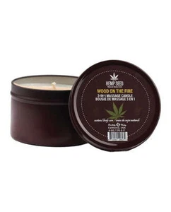 Earthly Body 2023 Holiday 3 in 1 Massage Candle - 6 oz Wood On The Fire - Picture 1 of 1