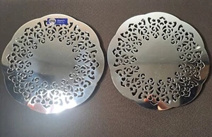 Two Vintage Quist Four Footed Silverplate Trivets Made In West Germany - Picture 1 of 10