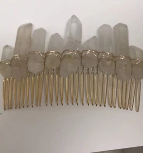 Quartz Crystal Hair Comb - Picture 1 of 7