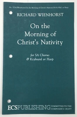 On The Morning Of Christs Nativity SA Coro Teclado Arpa Partituras ECS Pub Foto 1 de 4