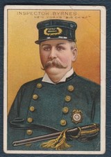 1911 T68 Royal Bengals Men of History INSPECTOR BYRNES Tobacco Trading Card F/G