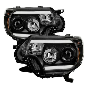 Spyder 5081711 for Toyota Tacoma 12-15 Projector Headlights Light Bar DRL Black - Foto 1 di 10