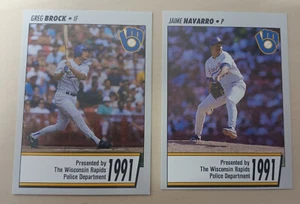 1991 Milwaukee Brewers Police Cards - Wisconsin Rapids Police Department - Imagen 1 de 19