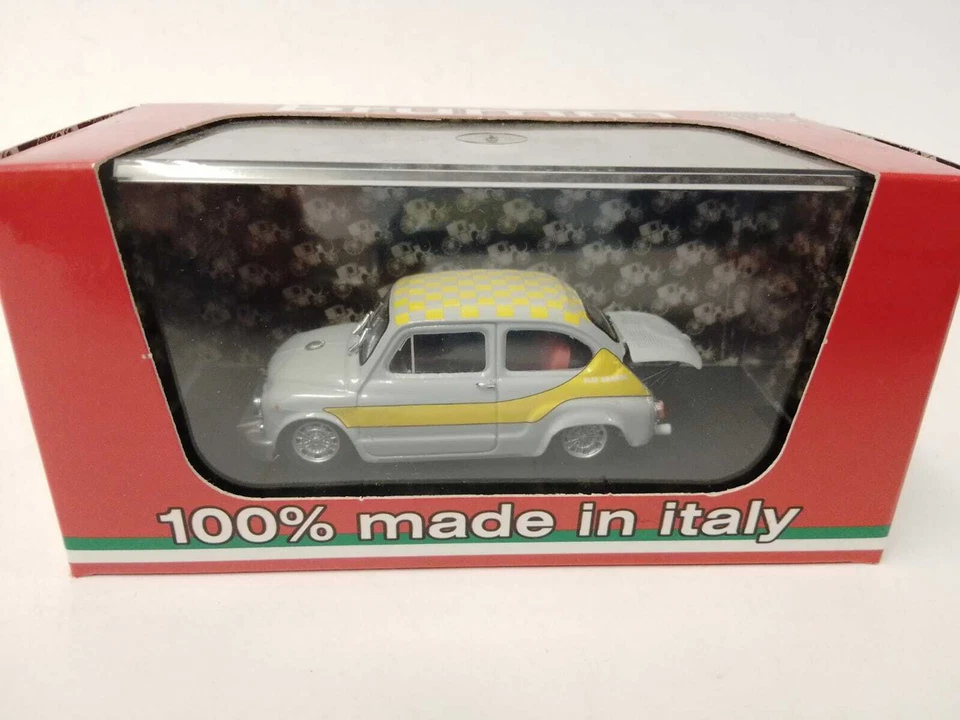 Brumm Fiat Abarth 1000 Oficial Race Sedán Grupo 5 1968 Amarillo 1/43 R380-03 Foto 1 de 2