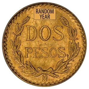 1945 2 Pesos - Mexico Gold Coin .0482 troy oz AGW Dos Mexican - Picture 1 of 1