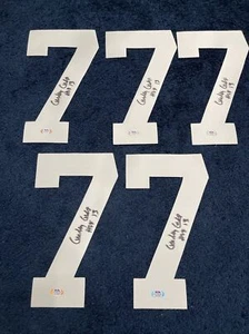 Lot Of 5 Curley Culp AUTOGRAPHED OILERS FOOTBALL JERSEY NUMBERS "7” PSA Chiefs - Picture 1 of 2