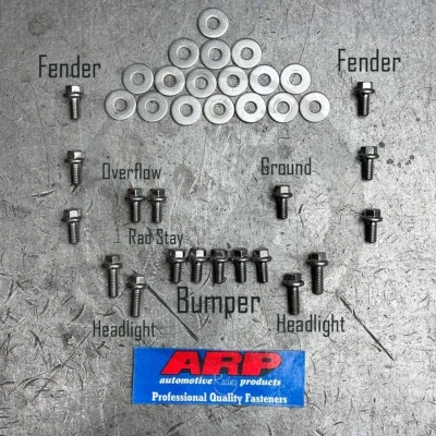 Parafusos de baía de motor de aço inoxidável ARP para 1992-1995 Honda Civic EG Fender parafuso de vestir - Imagem 1 de 4