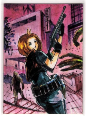 2025 EGS ART STUDIO GALZ N ZOMBIES Koko Alters 1/1 Sketch Card ASSAULT RIFLE - Image 1 of 2