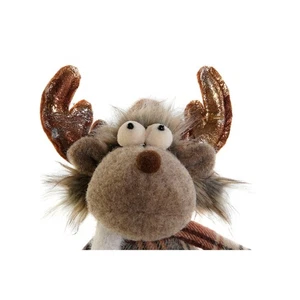 Christmas bauble DKD Home Decor Brown Reindeer 14 x 12 x 35 cm (2 Units) - Imagen 1 de 6