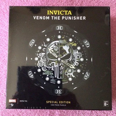VENOM THE PUNISHER INVICTA MARVEL 19.75'' 1000-PIECE ROUND PUZZLE BRAND NEW - Image 1 of 4