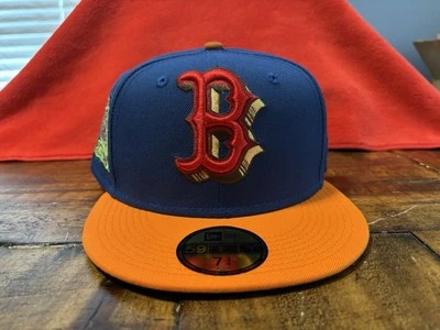 MyFitteds Boston Red Sox 1999 ASG Azul Naranja New Era Sombrero Ajustado 7 3/4 Oliva UV Foto 1 de 4
