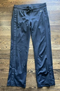 Nike The Athletic Department Low Rise Mesh Straight Leg Black Pants - M - Picture 1 of 4