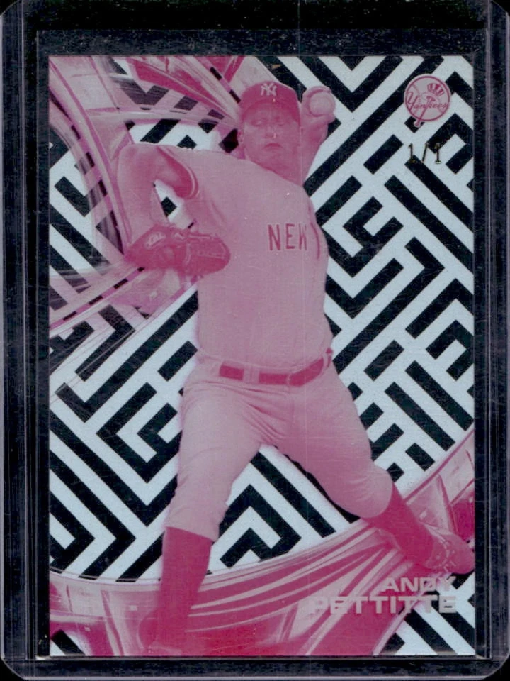 2016 Topps High Tek Andy Pettitte Printing Proof Magenta #1/1 Yankees - Image 1 of 2